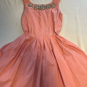 Gracia Pink Embellished Pleated A-Line Dress
